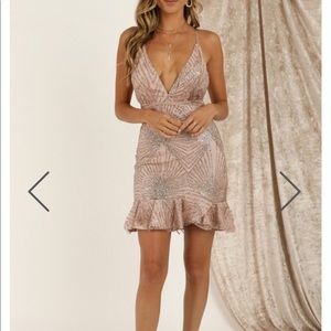 Blush Sparkle Dress Showpo